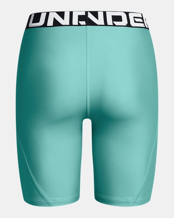 Women's HeatGear® 8" Shorts, Green, pdpMainDesktop image number 4